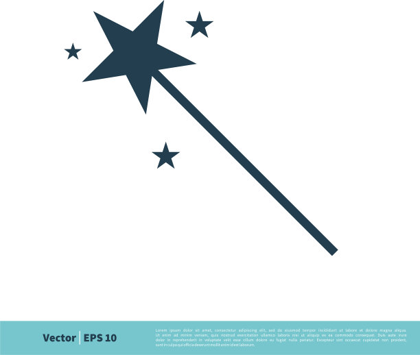 星型向导木棍图标标识模板设计eps 10图片下载