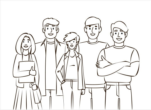 一组青年国际青年团队图片下载