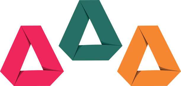 抽象的三角形图标设置标志的概念图片下载