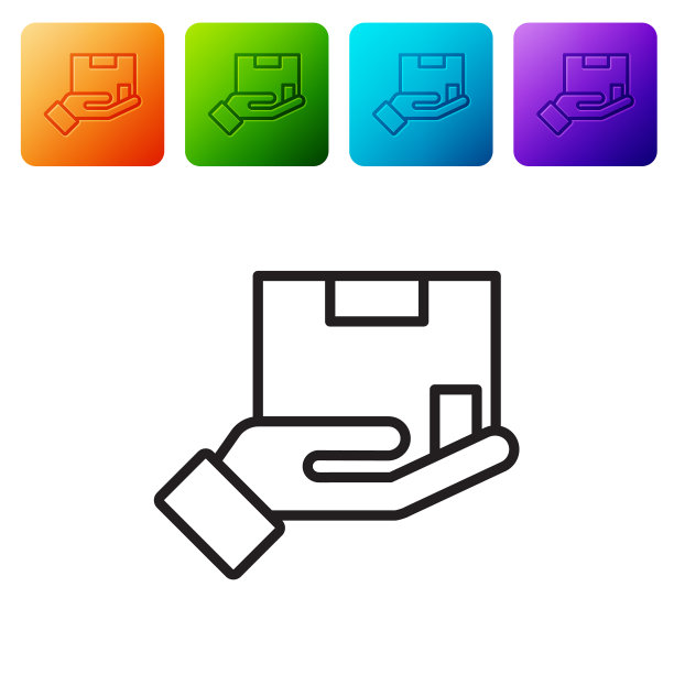 黑线交付保险图标隔离图片下载