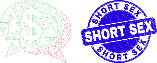 蓝色垃圾短性印章印章和网眼图片下载