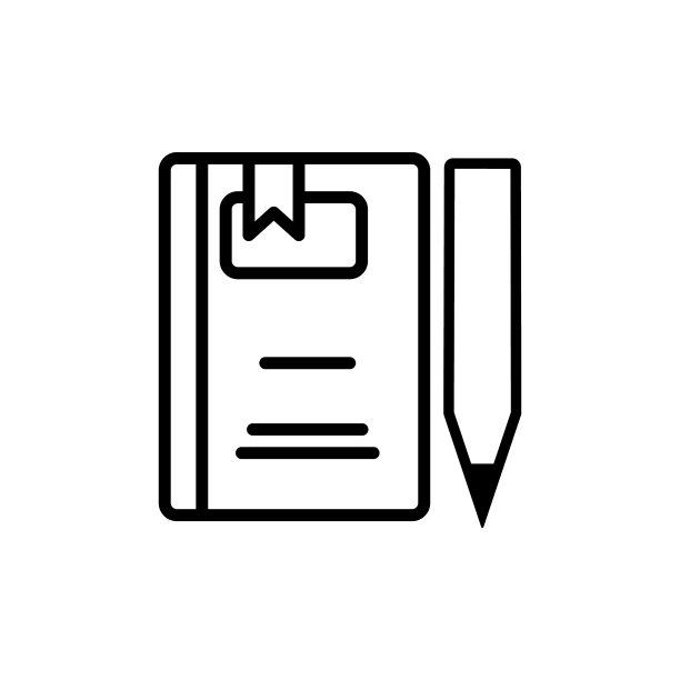 书写符号、书线和铅笔图标设计图片下载