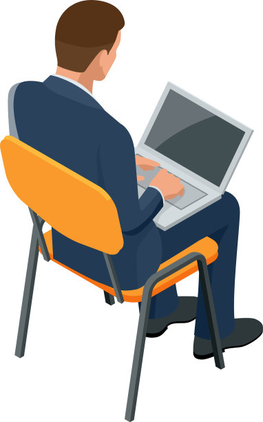 等距商人孤立在写创造图片下载