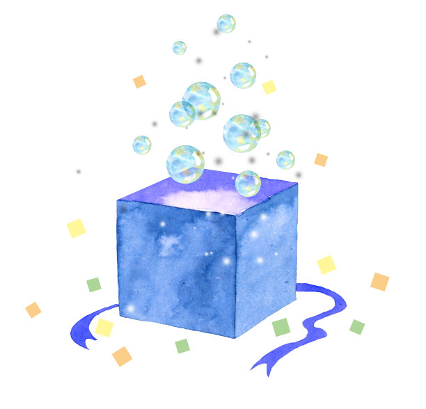 奇妙的泡泡和盒子图片下载