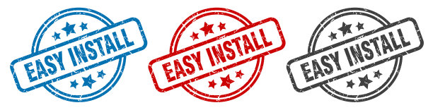 易于安装邮票，易于安装圆形隔离图片下载