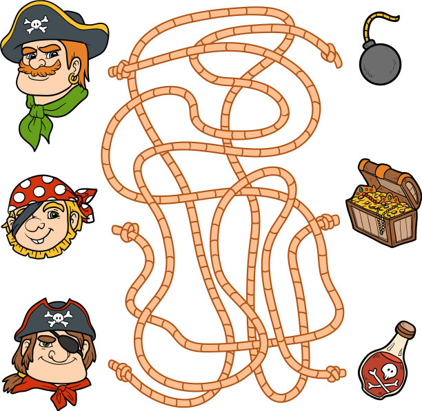 迷宫游戏海盗儿童教育游戏图片下载