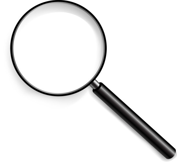 白底放大镜图片下载
