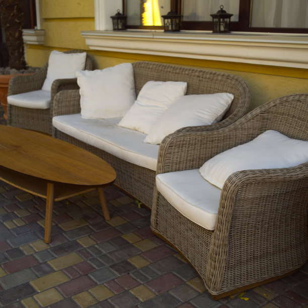 户外柳条家具图片下载