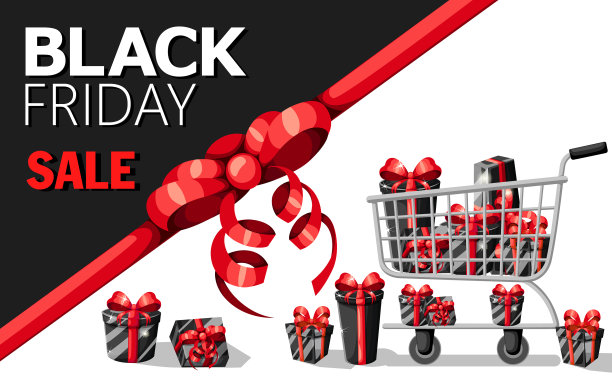 黑色星期五促销题词设计模板图片下载