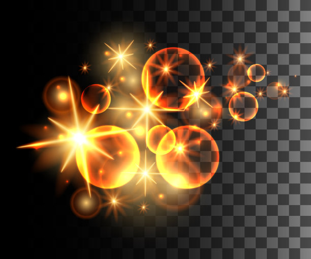 辉光孤立的白色透明效果透镜光晕图片下载