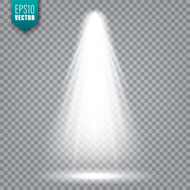 向量的聚光灯下。明亮的光束。透明的现实效果。舞台灯光图片下载