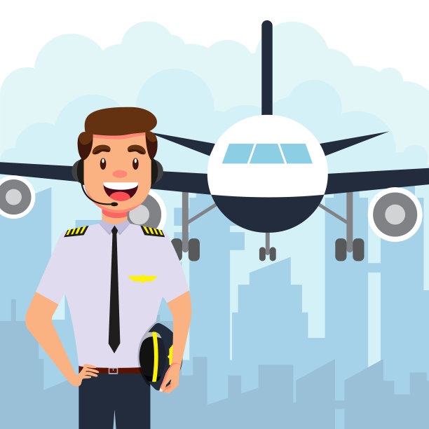 飞行员在背景飞机上图片下载