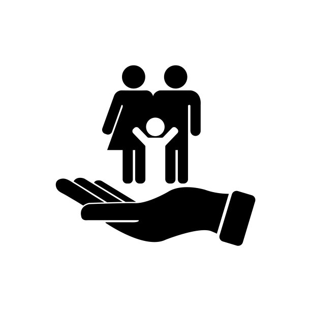 棕榈上的标志是幸福家庭的象征图片下载