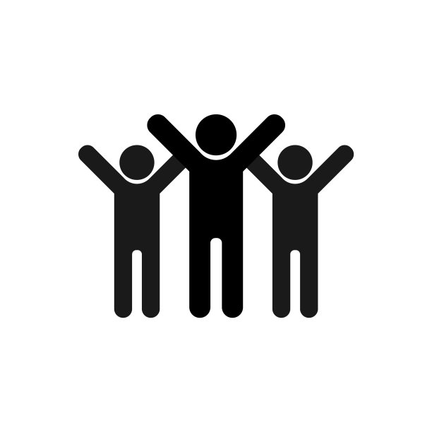 友谊图标象征快乐的朋友图片下载