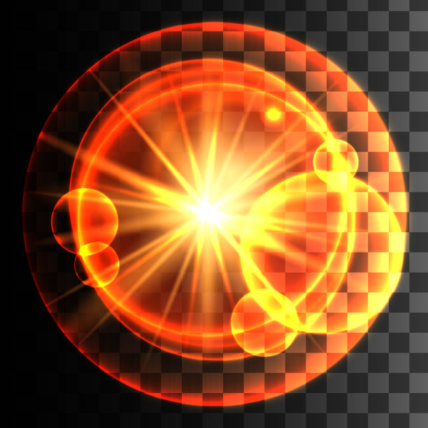 辉光孤立的白色透明效果透镜光晕图片下载