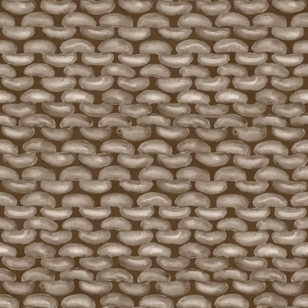 棕色灰色针织无缝图案逼真。水彩手漆舒适温暖的编织纹理图片下载