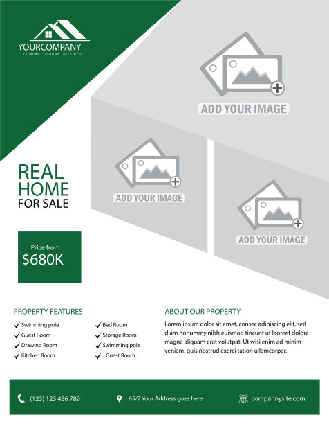 房地产宣传单模板图片下载