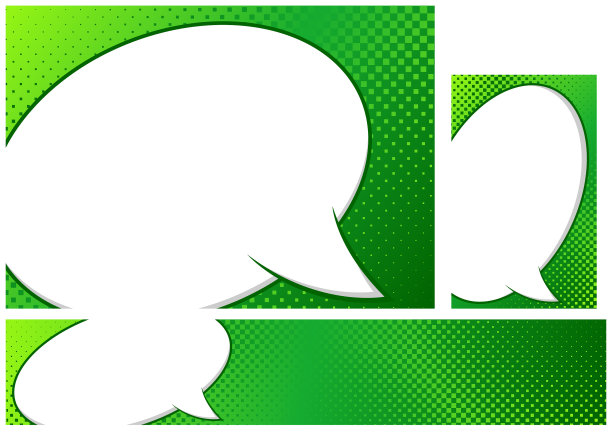 绿色设计模板与波普艺术背景图片下载