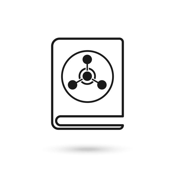 书以化学武器标志，平面设计风格图片下载