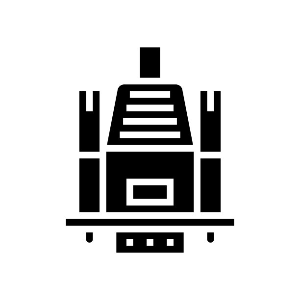 VGA计算机显示器电缆符号图标矢量插图图片下载