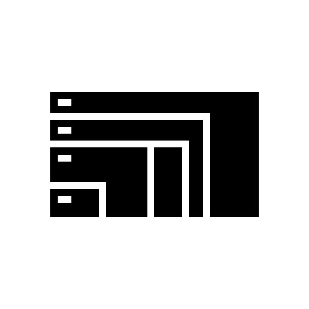 不同的分辨率和对角线计算机显示器字形图标矢量插图图片下载