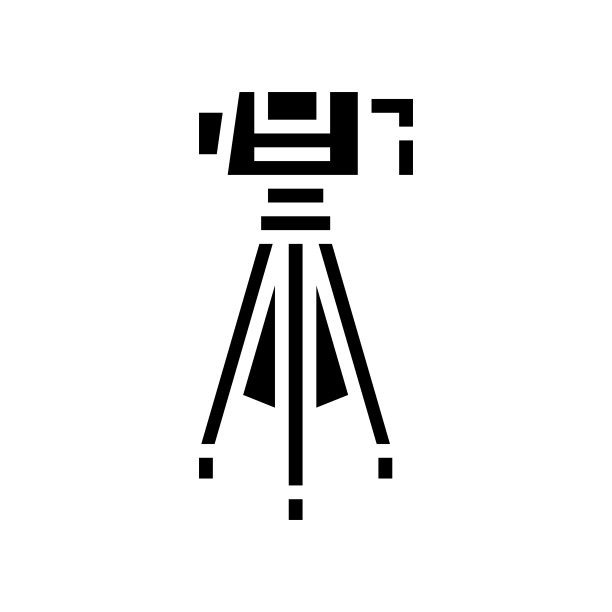 地质测量小工具，字形，图标，矢量插图图片下载