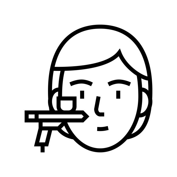 可注射的氧气线图标矢量插图图片下载