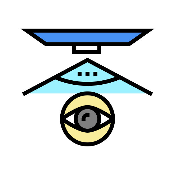 概述计算机显示彩色图标矢量插图图片下载