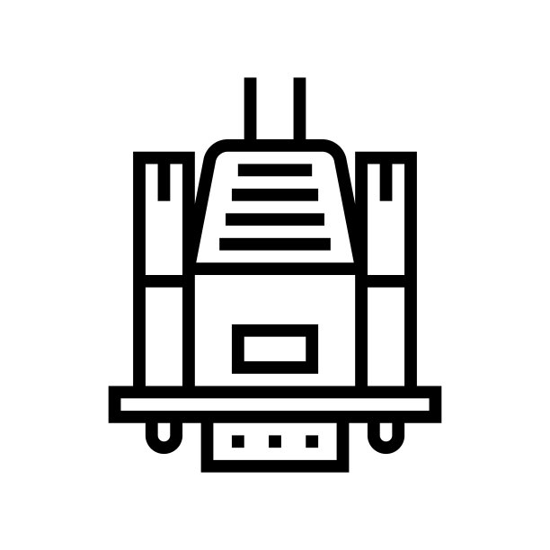 VGA计算机显示器电缆线图标矢量插图图片下载