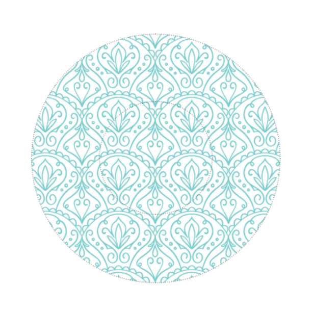 圆形图标与抽象的花朵图案，纸杯蛋糕形式模板图片下载