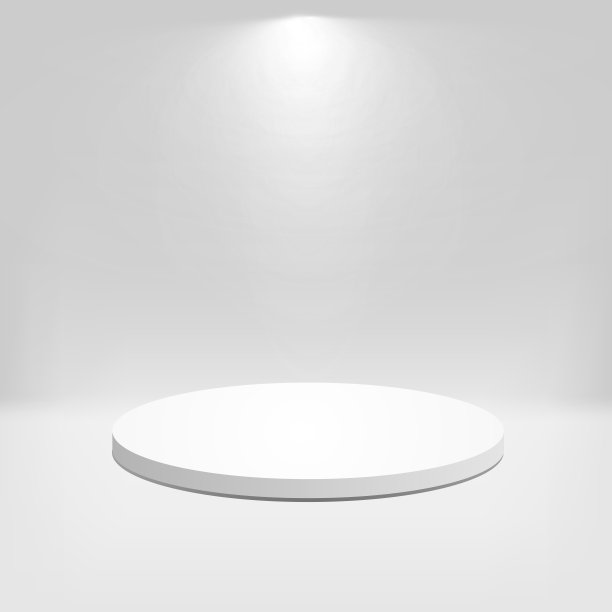 圆形的白色讲台图片下载