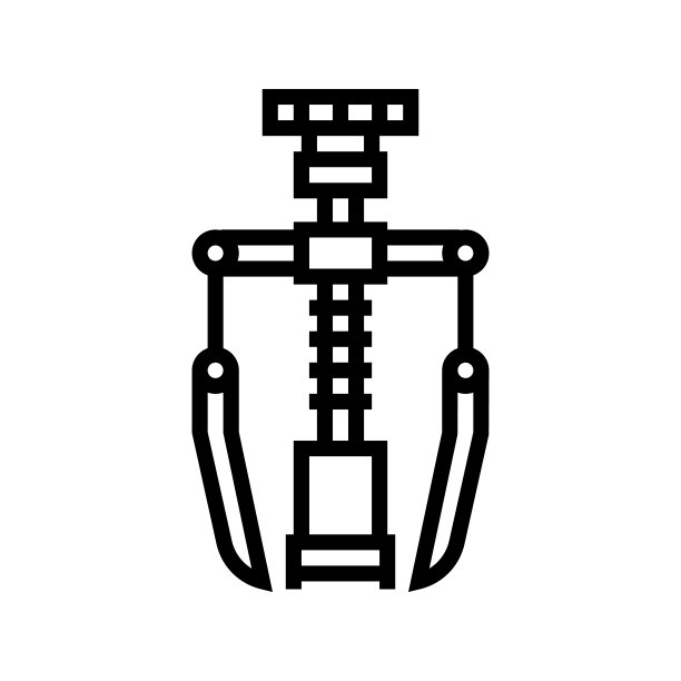 设备处理指甲线图标矢量插图图片下载