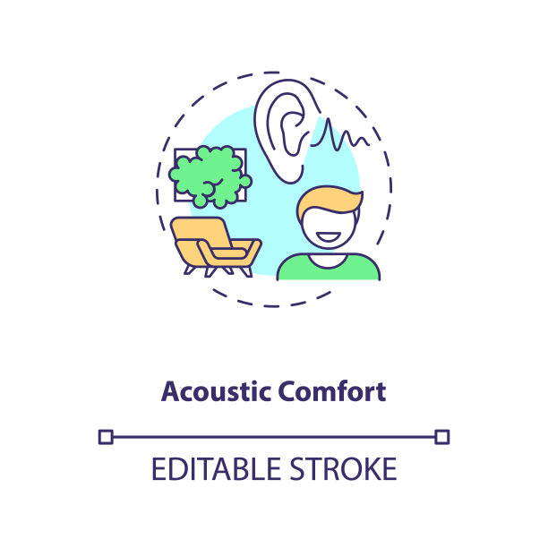声学舒适概念图标图片下载