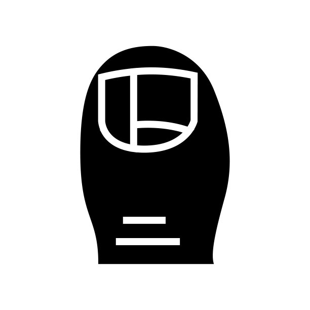 剪指甲医疗字形图标矢量插图图片下载