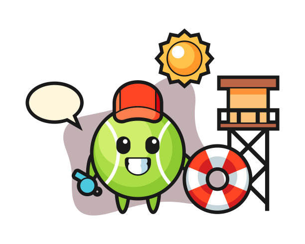 网球漫画中的沙滩警卫图片下载