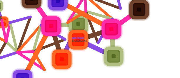 抽象的正方形网点连接方式图片下载