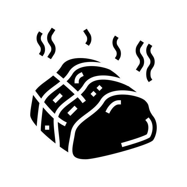 烟熏肉图标矢量插图图片下载