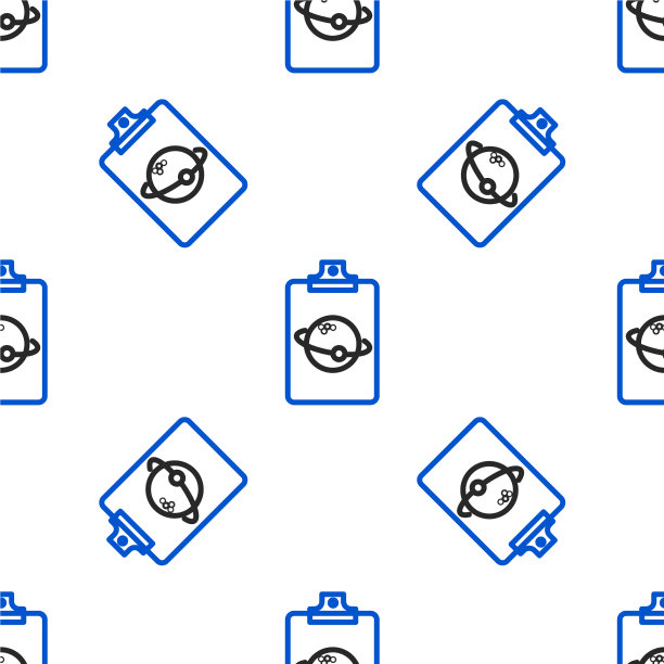 线行星图标隔离无缝图案上图片下载