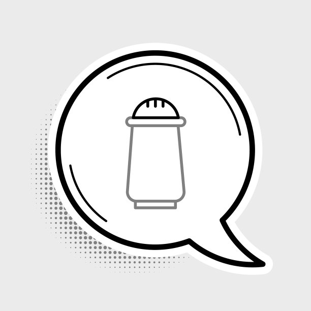 将盐和胡椒图标隔离在灰色上图片下载