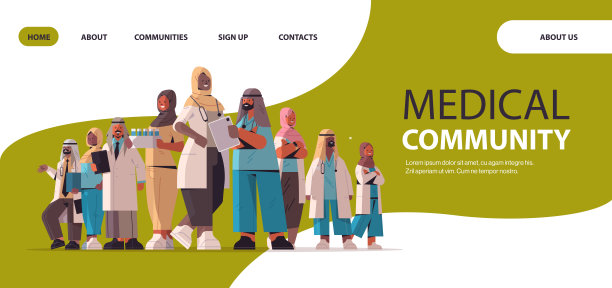 医疗专业人员小组在会见阿拉伯医生期间共同讨论医疗保健图片下载