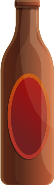 啤酒瓶图标卡通风格图片下载