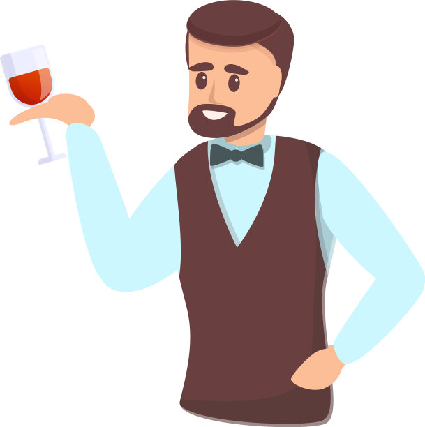 卡通风格的葡萄园侍酒师图片下载