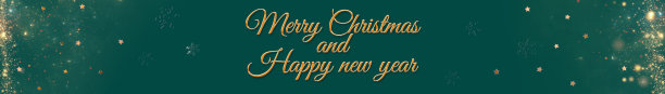 一条祖母绿色的横幅，上面用金色的字母写着“圣诞快乐和新年快乐”。插图图片下载