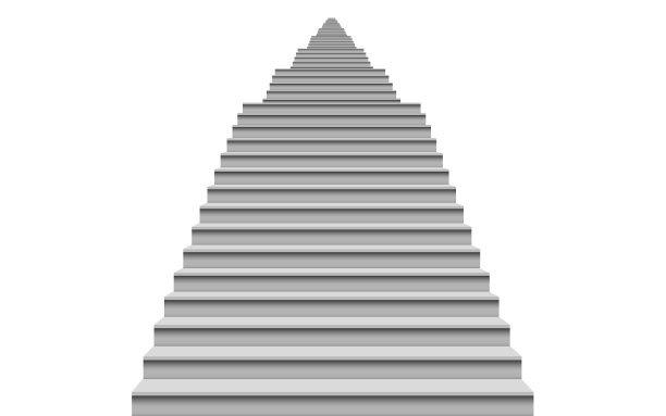 白色背景上的白色楼梯图片下载