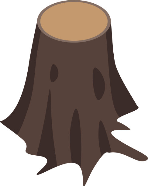 老树桩图标等距风格图片下载