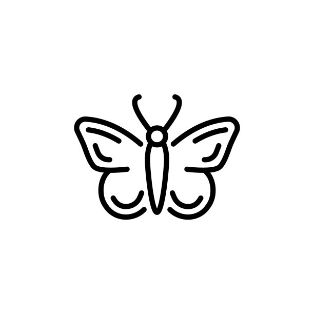 蝴蝶图标在向量。标识图片下载