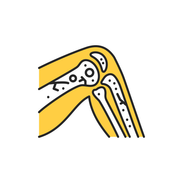 骨质疏松彩色线图标。象形文字用于网页、手机应用、促销。图片下载