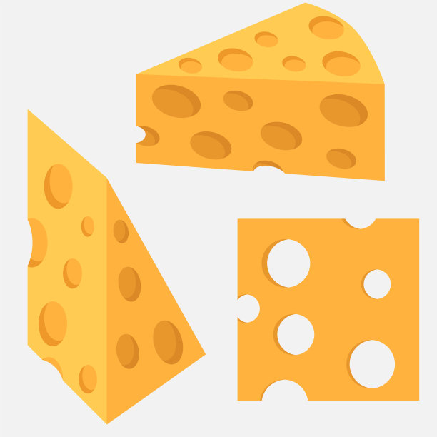 奶酪食物块，奶酪三组图片下载