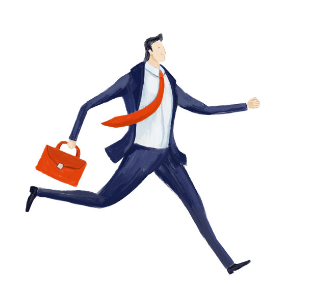 商人奔向成功图片下载