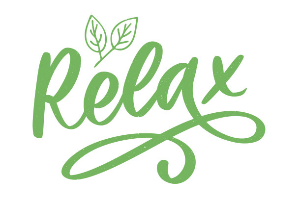 手绘排印字体短语放松图片下载